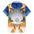 Marshall Islands Christmas Family Matching Short Sleeve Bodycon Dress and Hawaiian Shirt Seashell Santa Beach Vibes - Polynesian Pride