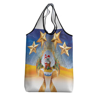 Marshall Islands Christmas Grocery Bag Seashell Santa Beach Vibes LT05 - Polynesian Pride
