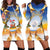 Marshall Islands Christmas Hoodie Dress Seashell Santa Beach Vibes - Polynesian Pride