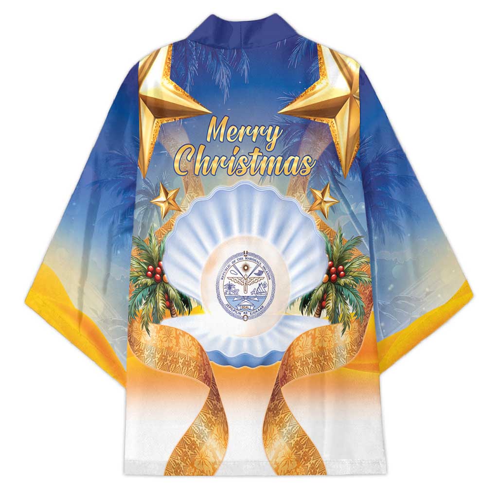 Marshall Islands Christmas Kimono Seashell Santa Beach Vibes LT05 - Polynesian Pride