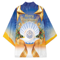 Marshall Islands Christmas Kimono Seashell Santa Beach Vibes LT05 - Polynesian Pride