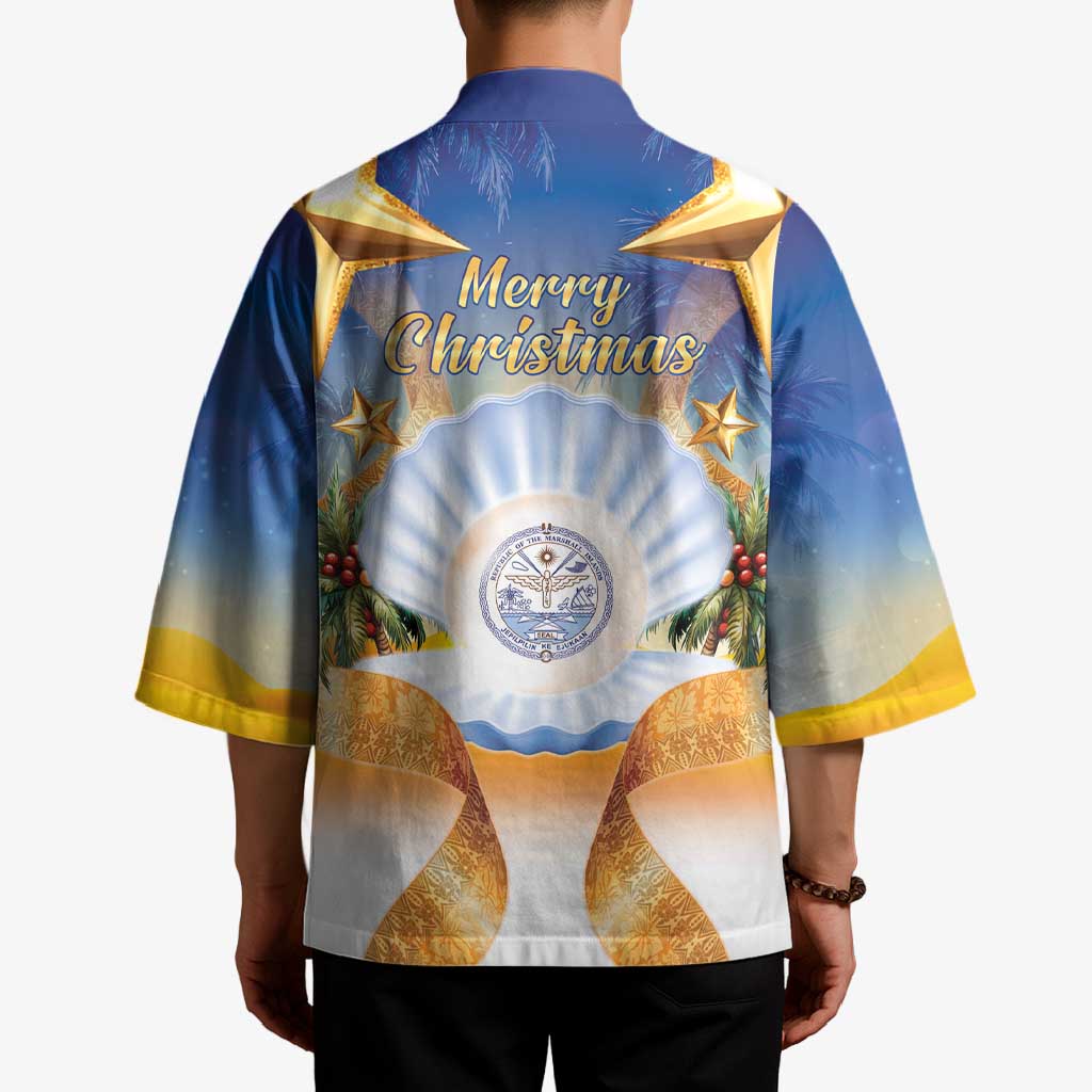Marshall Islands Christmas Kimono Seashell Santa Beach Vibes LT05 - Polynesian Pride