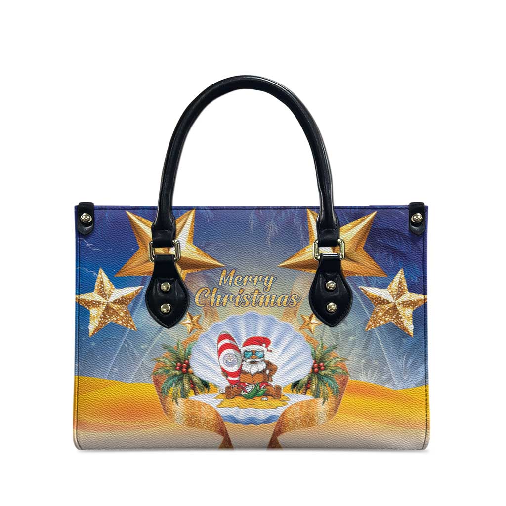 Marshall Islands Christmas Leather Bag Seashell Santa Beach Vibes LT05 - Polynesian Pride