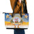 Marshall Islands Christmas Leather Tote Bag Seashell Santa Beach Vibes - Polynesian Pride