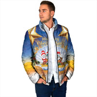 Marshall Islands Christmas Padded Jacket Seashell Santa Beach Vibes LT05 - Polynesian Pride