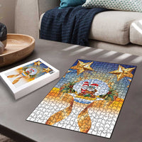 Marshall Islands Christmas Puzzle Seashell Santa Beach Vibes LT05 - Polynesian Pride