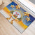 Marshall Islands Christmas Rubber Doormat Seashell Santa Beach Vibes - Polynesian Pride