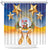 Marshall Islands Christmas Shower Curtain Seashell Santa Beach Vibes - Polynesian Pride