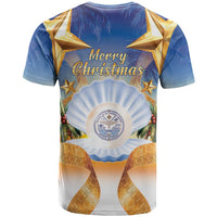 Marshall Islands Christmas T Shirt Seashell Santa Beach Vibes LT05 - Polynesian Pride