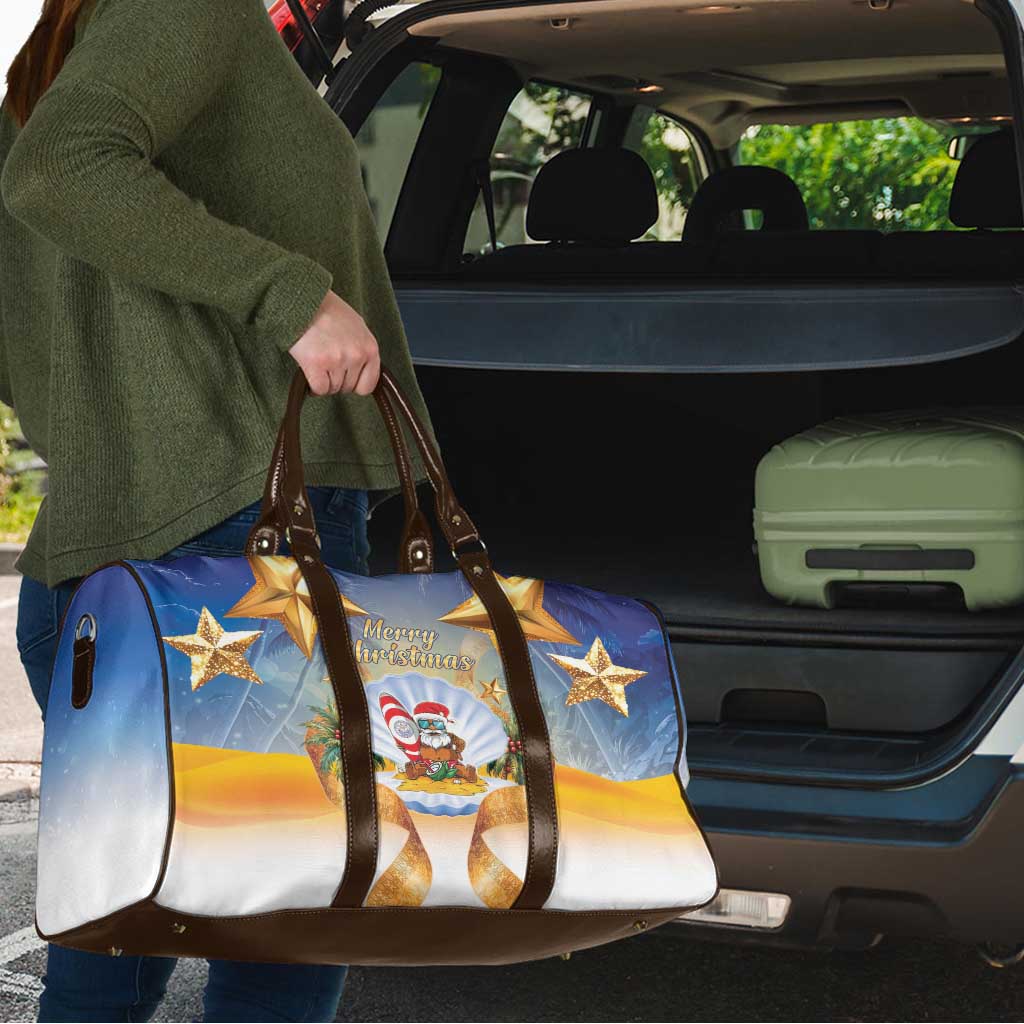 Marshall Islands Christmas Travel Bag Seashell Santa Beach Vibes LT05 - Polynesian Pride