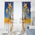 Marshall Islands Christmas Window Curtain Seashell Santa Beach Vibes - Polynesian Pride