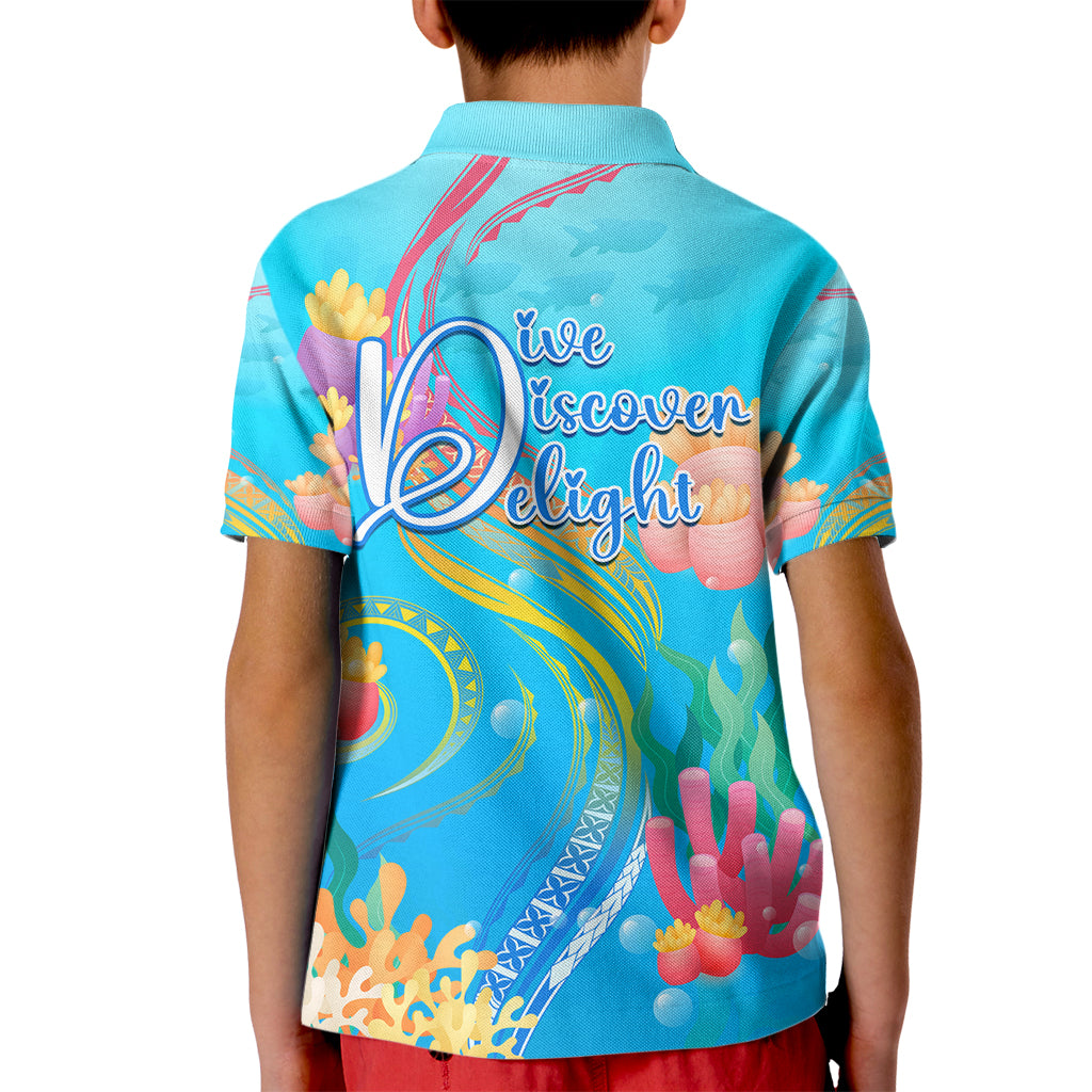 Under The Sea Scuba Diving Kid Polo Shirt Polynesian Pattern LT05 - Polynesian Pride