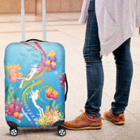 Under The Sea Scuba Diving Luggage Cover Polynesian Pattern LT05 Blue - Polynesian Pride