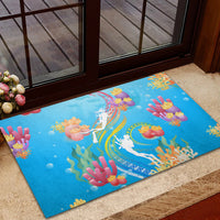 Under The Sea Scuba Diving Rubber Doormat Polynesian Pattern LT05 - Polynesian Pride
