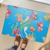 Under The Sea Scuba Diving Rubber Doormat Polynesian Pattern LT05 - Polynesian Pride