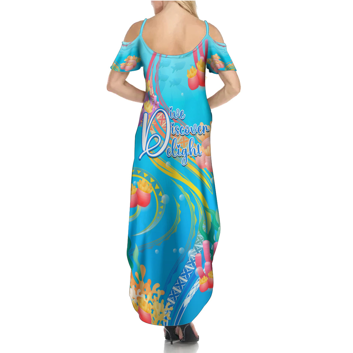 Under The Sea Scuba Diving Summer Maxi Dress Polynesian Pattern LT05 - Polynesian Pride