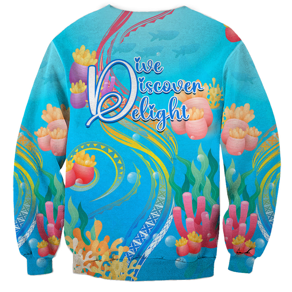 Under The Sea Scuba Diving Sweatshirt Polynesian Pattern LT05 - Polynesian Pride