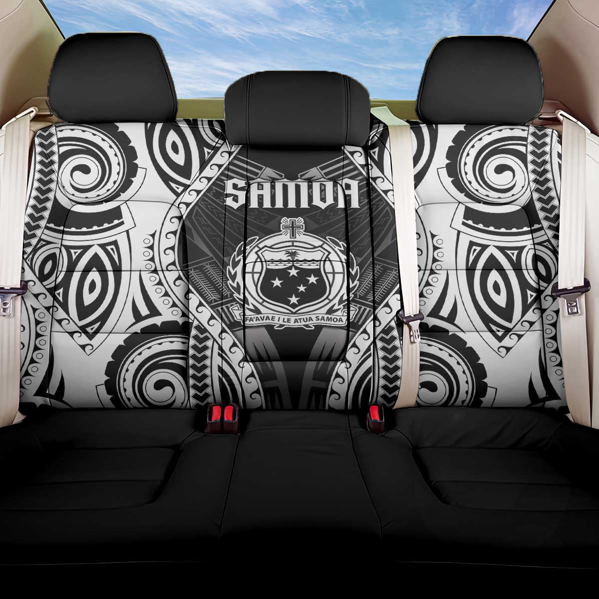 Remember Samoa Black Saturday Back Car Seat Cover Samoa Mo Samoa - Polynesian Pride
