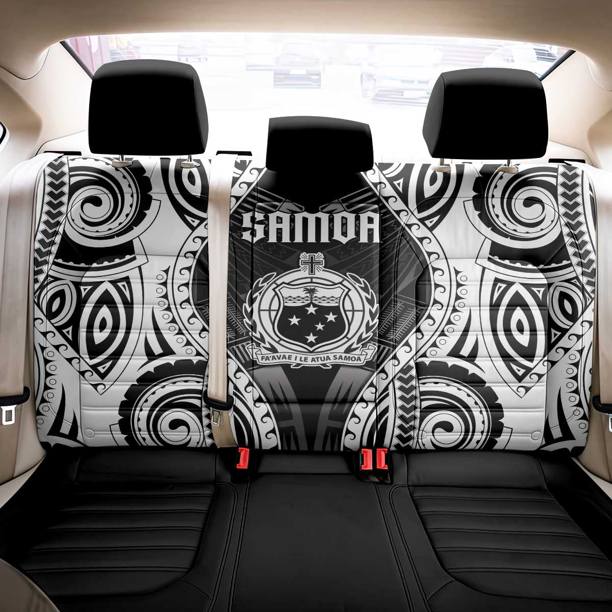Remember Samoa Black Saturday Back Car Seat Cover Samoa Mo Samoa - Polynesian Pride