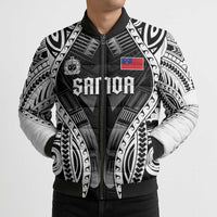 Personalised Remember Samoa Black Saturday Bomber Puffer Jacket Samoa Mo Samoa - Polynesian Pride