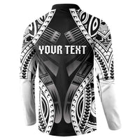 Personalised Remember Samoa Black Saturday Button Sweatshirt Samoa Mo Samoa - Polynesian Pride