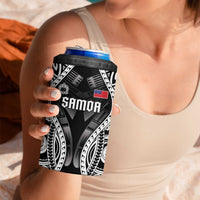 Personalised Remember Samoa Black Saturday 4 in 1 Can Cooler Tumbler Samoa Mo Samoa - Polynesian Pride