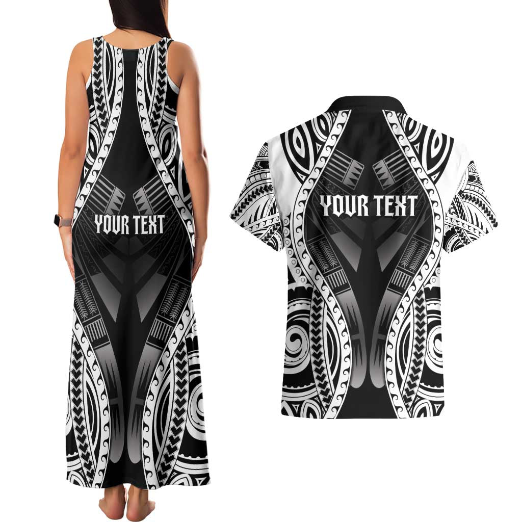 Personalised Remember Samoa Black Saturday Couples Matching Tank Maxi Dress and Hawaiian Shirt Samoa Mo Samoa - Polynesian Pride