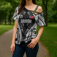 Personalised Remember Samoa Black Saturday Cross Shoulder Shirt Samoa Mo Samoa - Polynesian Pride
