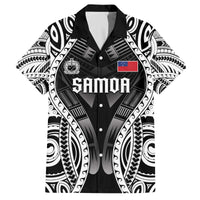 Personalised Remember Samoa Black Saturday Family Matching Off The Shoulder Long Sleeve Dress and Hawaiian Shirt Samoa Mo Samoa - Polynesian Pride