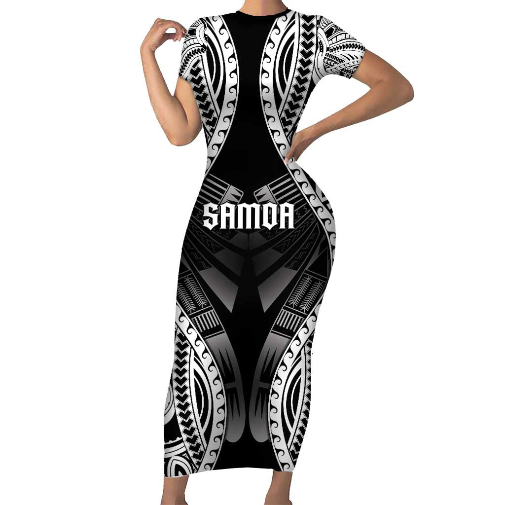 Personalised Remember Samoa Black Saturday Family Matching Short Sleeve Bodycon Dress and Hawaiian Shirt Samoa Mo Samoa - Polynesian Pride