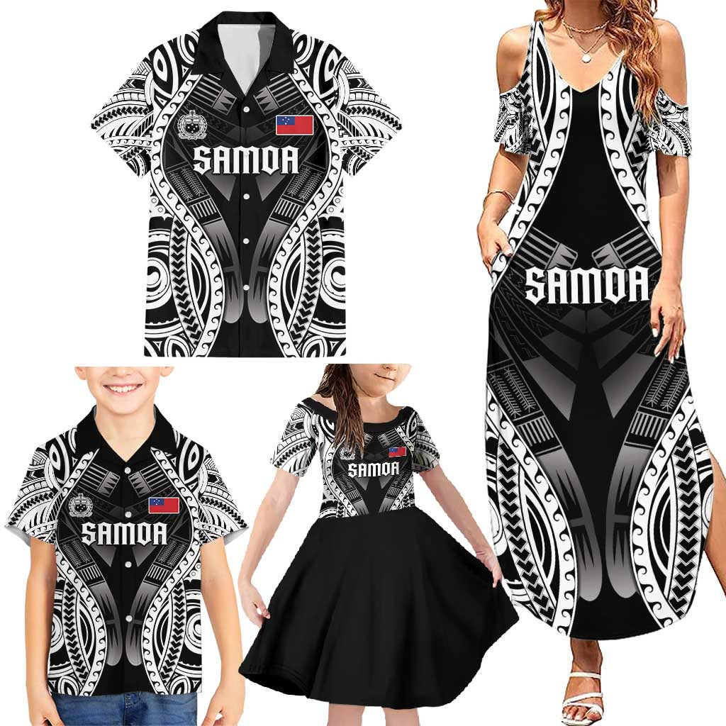 Personalised Remember Samoa Black Saturday Family Matching Summer Maxi Dress and Hawaiian Shirt Samoa Mo Samoa - Polynesian Pride