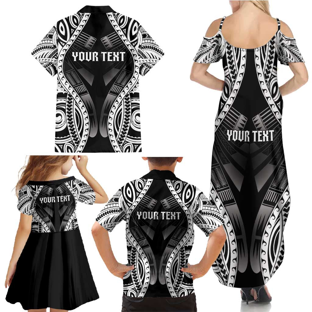 Personalised Remember Samoa Black Saturday Family Matching Summer Maxi Dress and Hawaiian Shirt Samoa Mo Samoa - Polynesian Pride