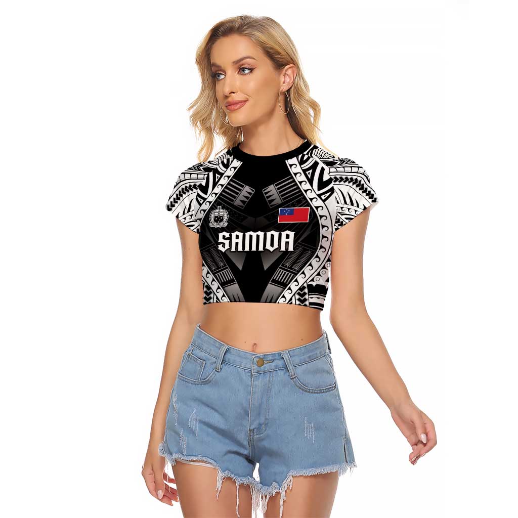 Personalised Remember Samoa Black Saturday Raglan Cropped T Shirt Samoa Mo Samoa - Polynesian Pride