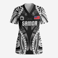 Personalised Remember Samoa Black Saturday Scrub Top Samoa Mo Samoa - Polynesian Pride