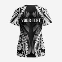 Personalised Remember Samoa Black Saturday Scrub Top Samoa Mo Samoa - Polynesian Pride