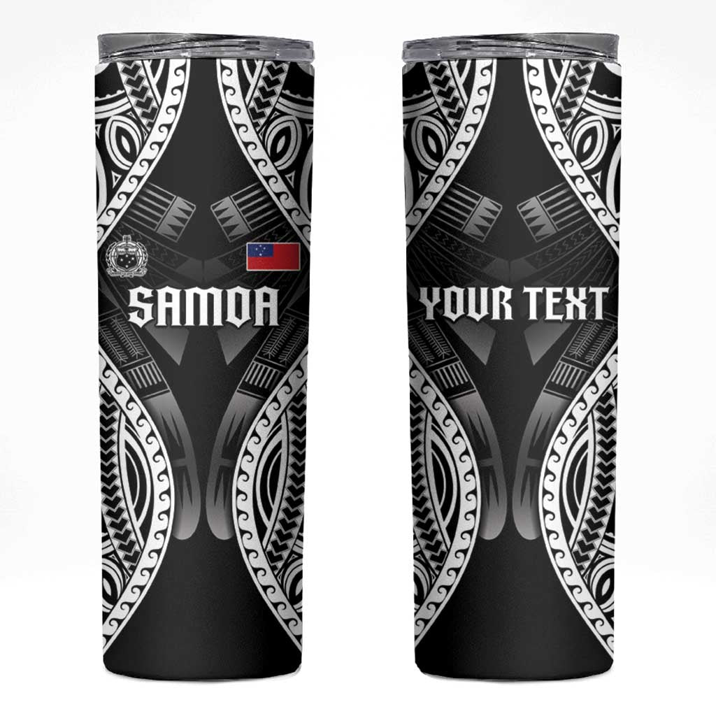 Personalised Remember Samoa Black Saturday Skinny Tumbler Samoa Mo Samoa - Polynesian Pride