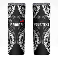Personalised Remember Samoa Black Saturday Skinny Tumbler Samoa Mo Samoa - Polynesian Pride
