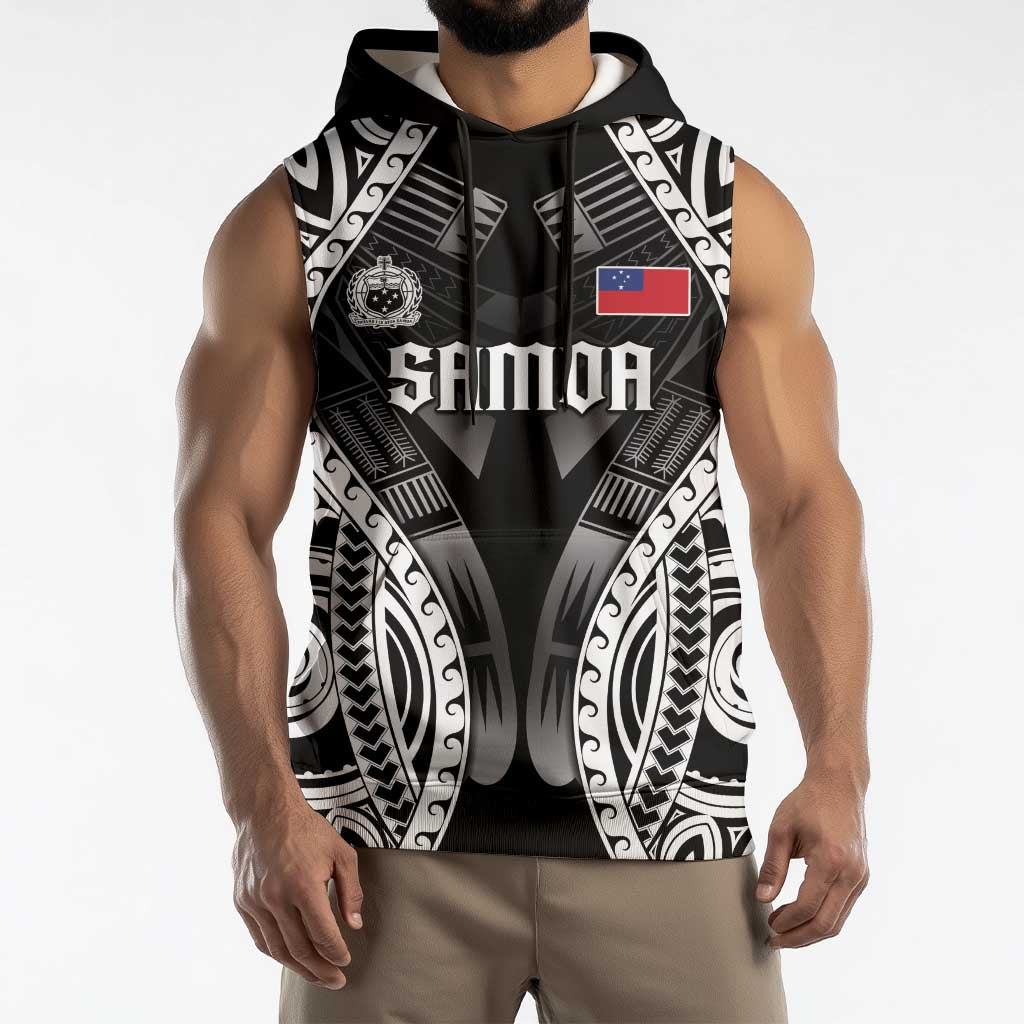 Personalised Remember Samoa Black Saturday Sleeveless Hoodie Samoa Mo Samoa - Polynesian Pride