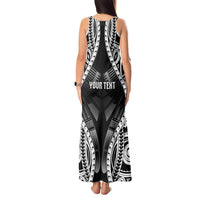 Personalised Remember Samoa Black Saturday Tank Maxi Dress Samoa Mo Samoa - Polynesian Pride