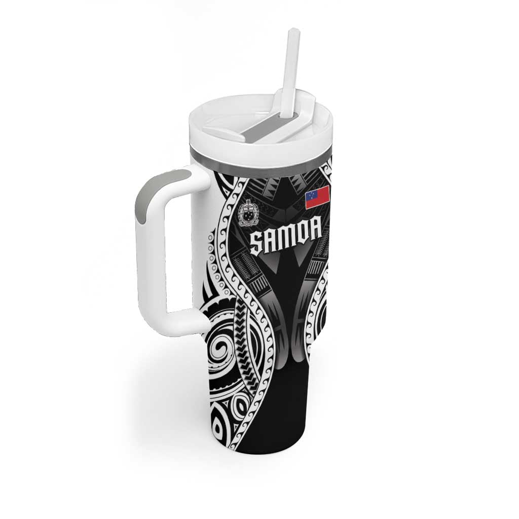 Personalised Remember Samoa Black Saturday Tumbler With Handle Samoa Mo Samoa - Polynesian Pride