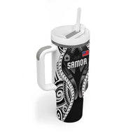 Personalised Remember Samoa Black Saturday Tumbler With Handle Samoa Mo Samoa - Polynesian Pride
