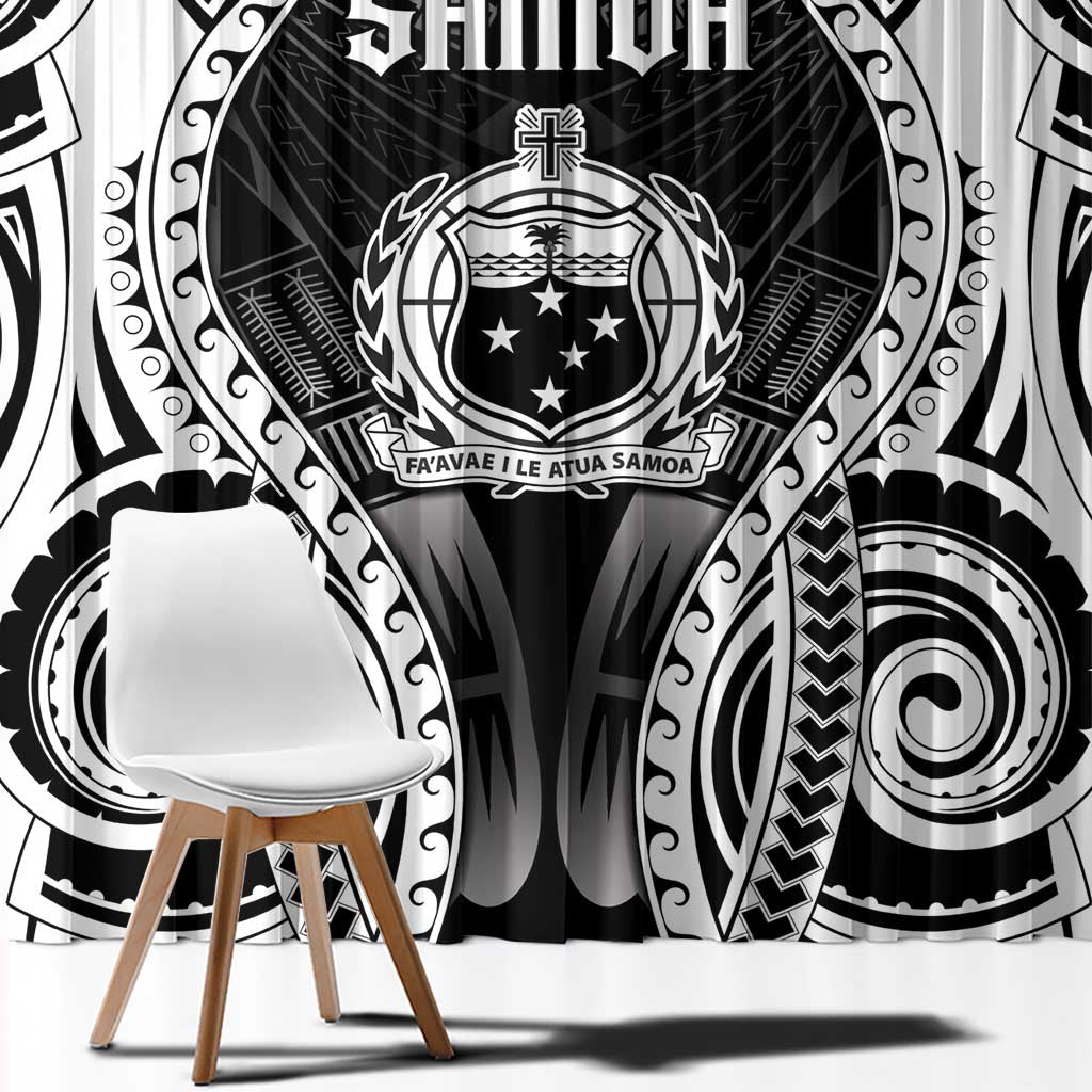 Remember Samoa Black Saturday Window Curtain Samoa Mo Samoa - Polynesian Pride