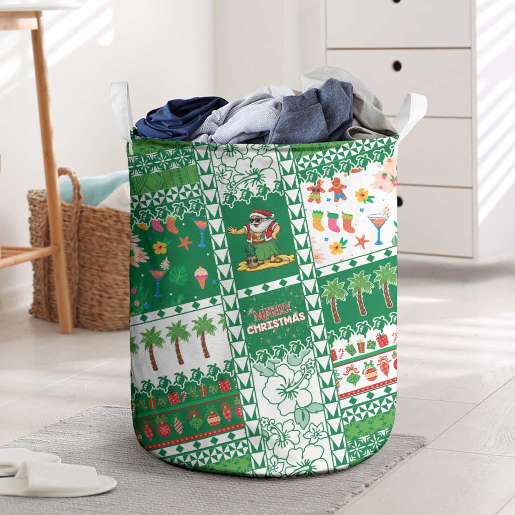 Norfolk Island Christmas Laundry Basket Festive Beach Vibes - Polynesian Pride
