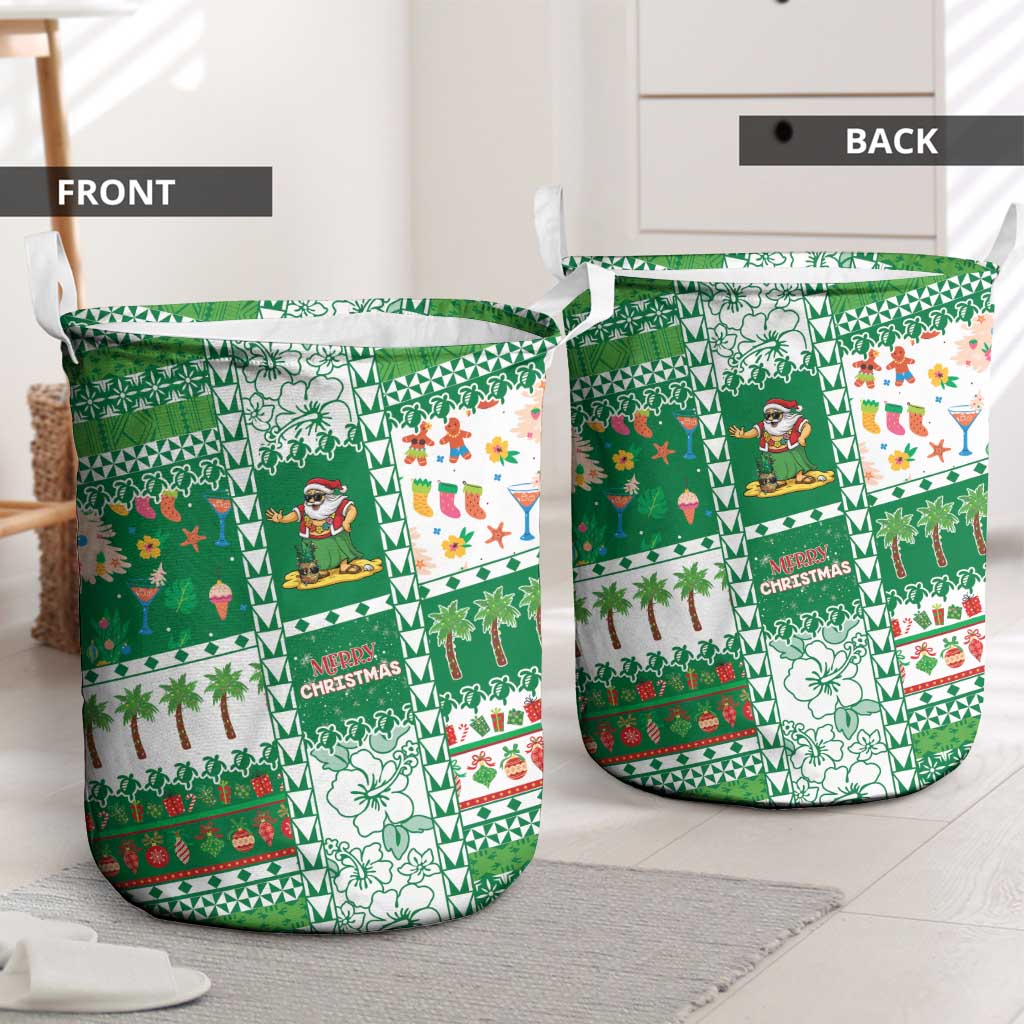 Norfolk Island Christmas Laundry Basket Festive Beach Vibes - Polynesian Pride