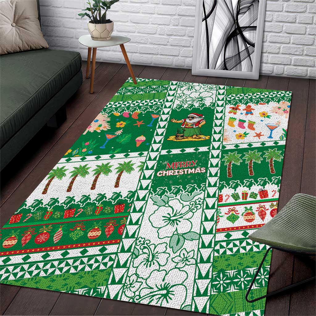 Norfolk Island Christmas Area Rug Festive Beach Vibes - Polynesian Pride
