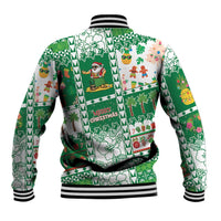 Norfolk Island Christmas Baseball Jacket Festive Beach Vibes - Polynesian Pride