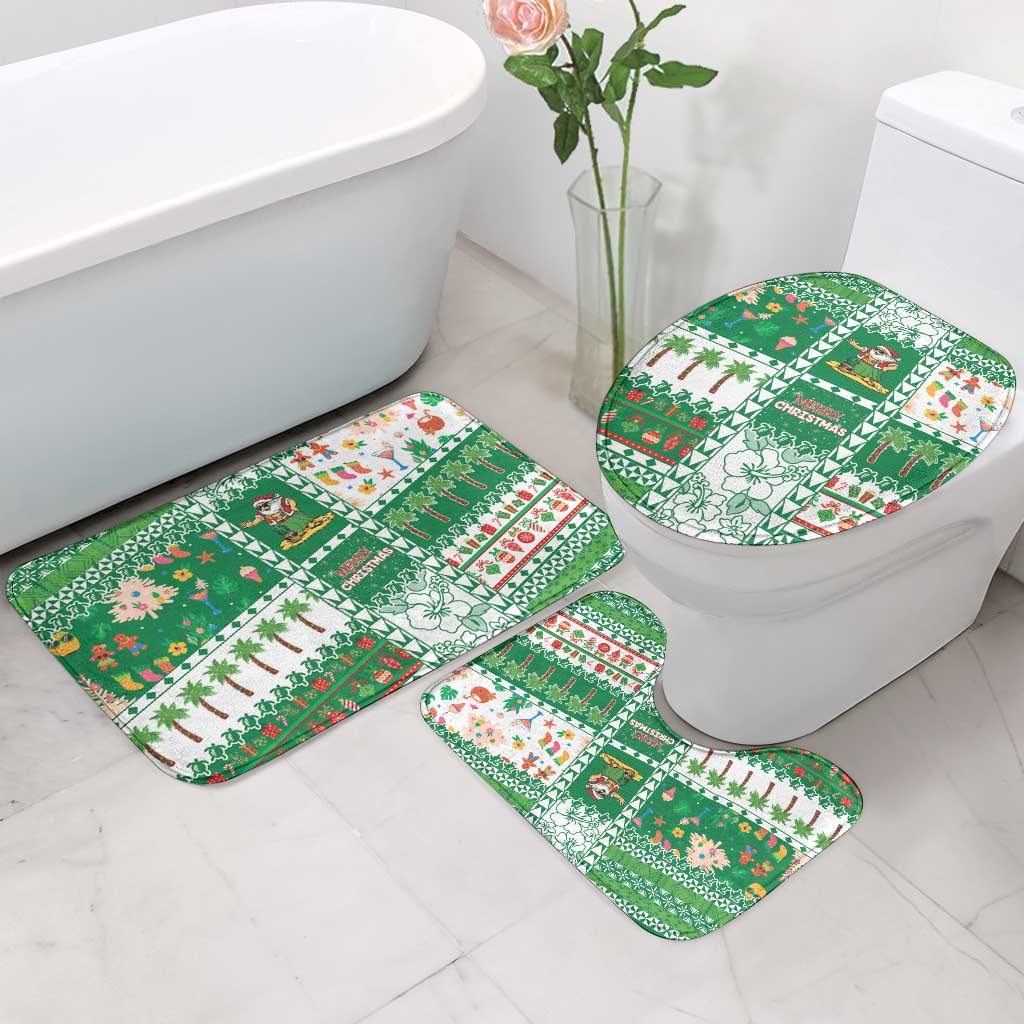 Norfolk Island Christmas Bathroom Set Festive Beach Vibes - Polynesian Pride