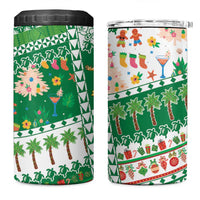 Norfolk Island Christmas 4 in 1 Can Cooler Tumbler Festive Beach Vibes - Polynesian Pride