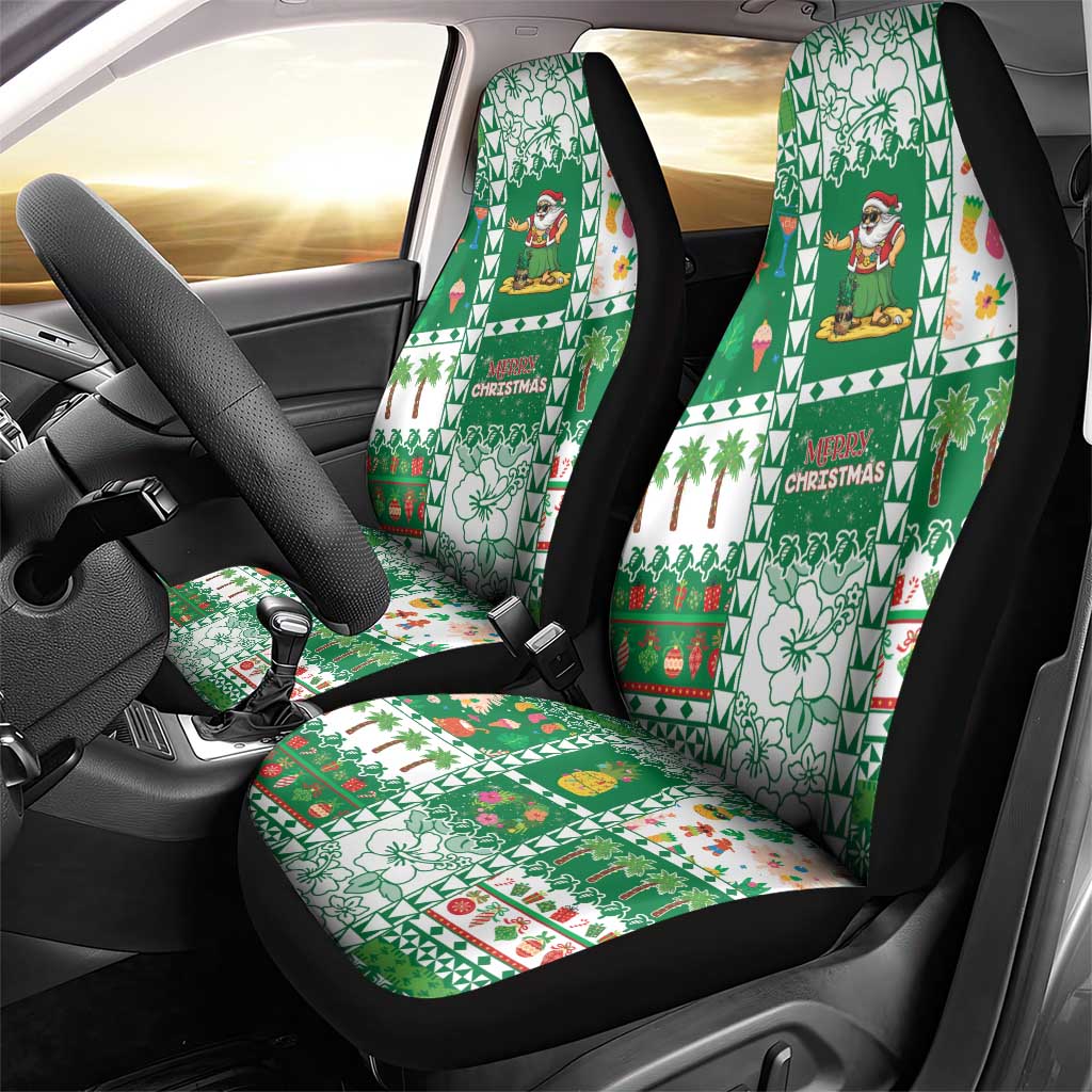 Norfolk Island Christmas Car Seat Cover Festive Beach Vibes - Polynesian Pride