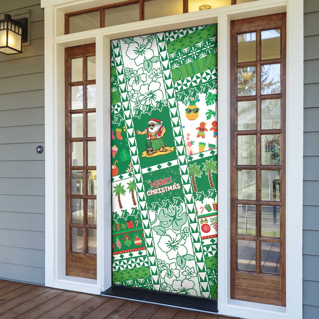 Norfolk Island Christmas Door Cover Festive Beach Vibes - Polynesian Pride